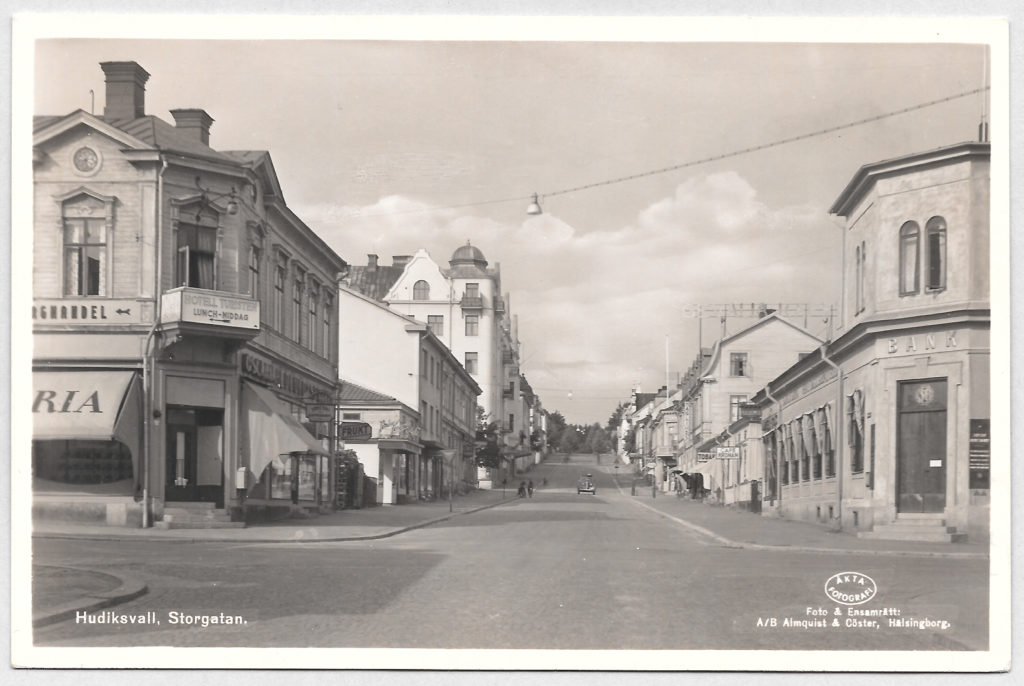 Undated postcard of Hudiksvall, Sweden